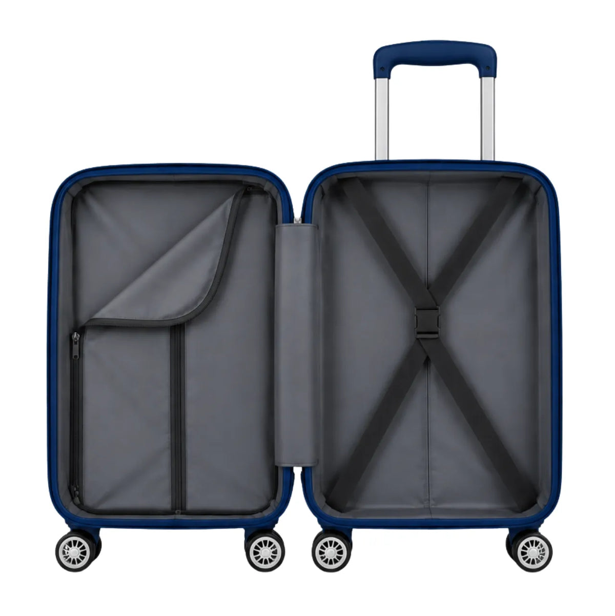 Mala de Viagem Expansível 15/20kg Azul Policarbonato Hinza
