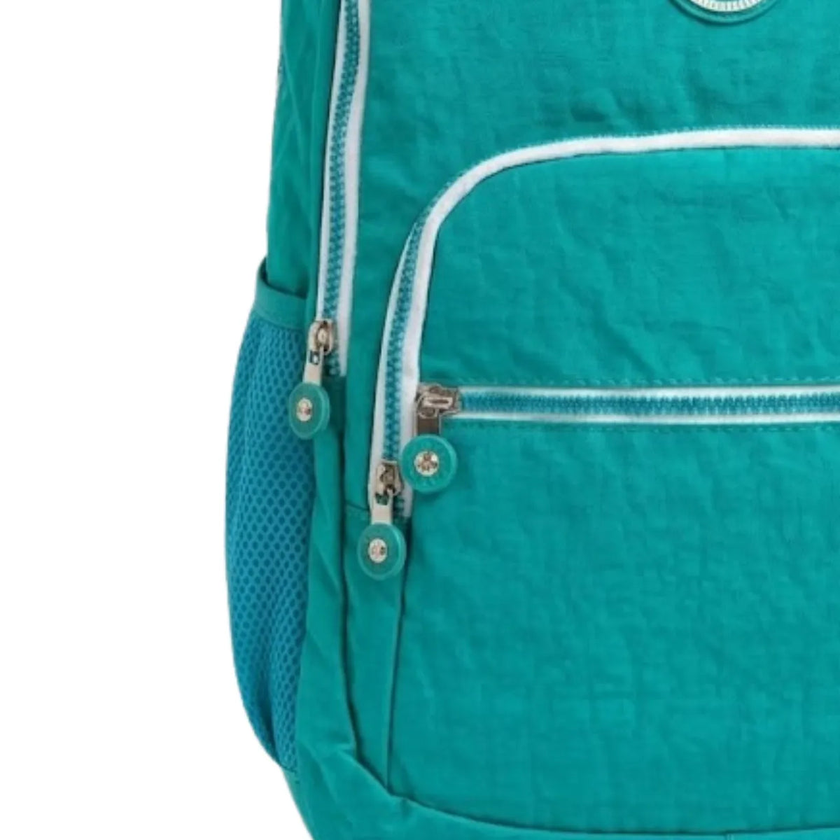 Kit Mochila de Costas Turquesa Ponto Verde com Estojo Box