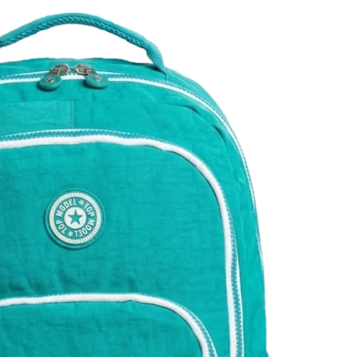 Kit Mochila de Costas Turquesa Ponto Verde com Estojo Box