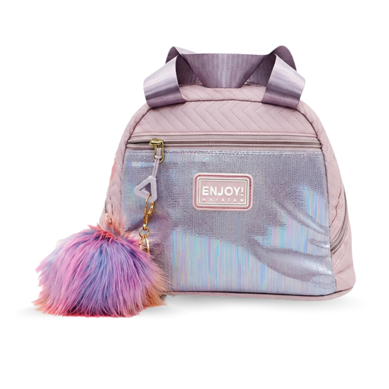Kit Mochila de Costas Enjoy Lilas com Lancheira Térmica