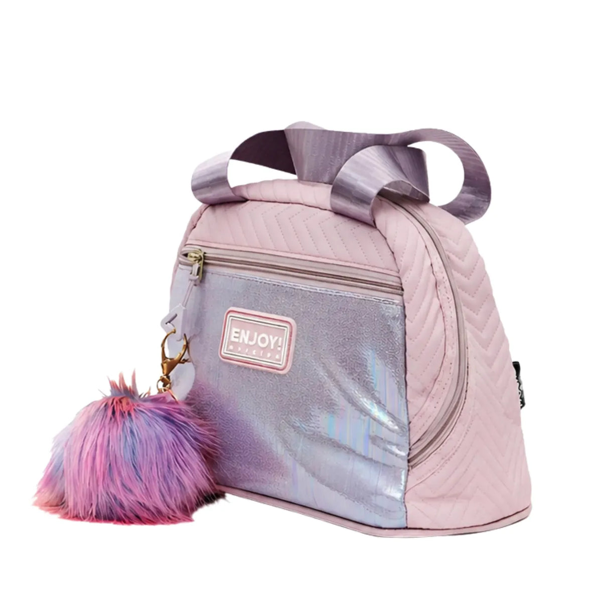 Kit Mochila de Costas Enjoy Lilas com Lancheira Térmica