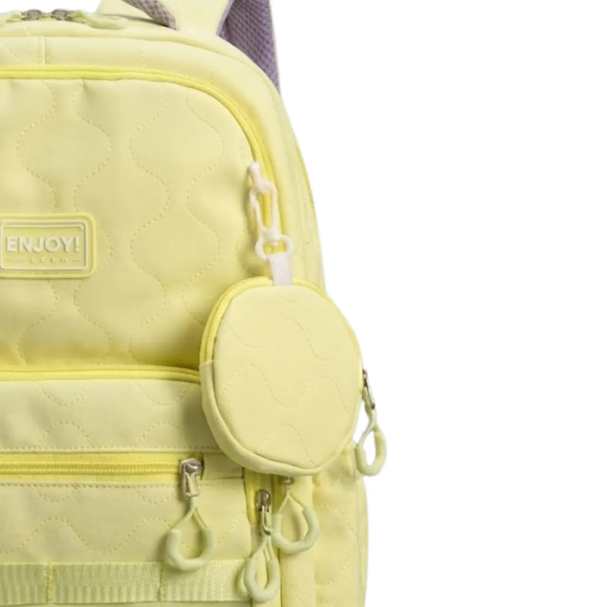 Kit Mochila de Costas Enjoy Amarela com Lancheira Térmica