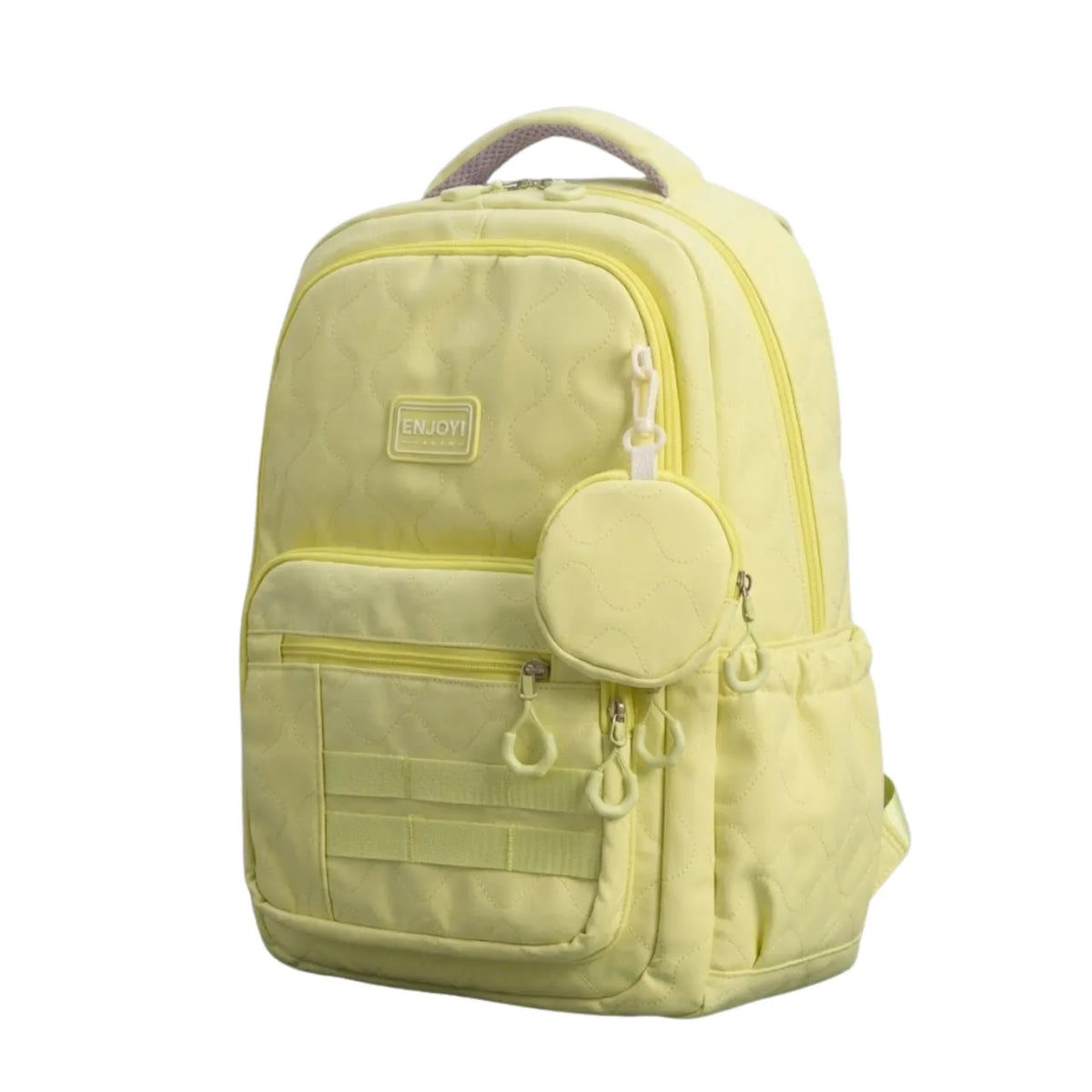Kit Mochila de Costas Enjoy Amarela com Lancheira Térmica