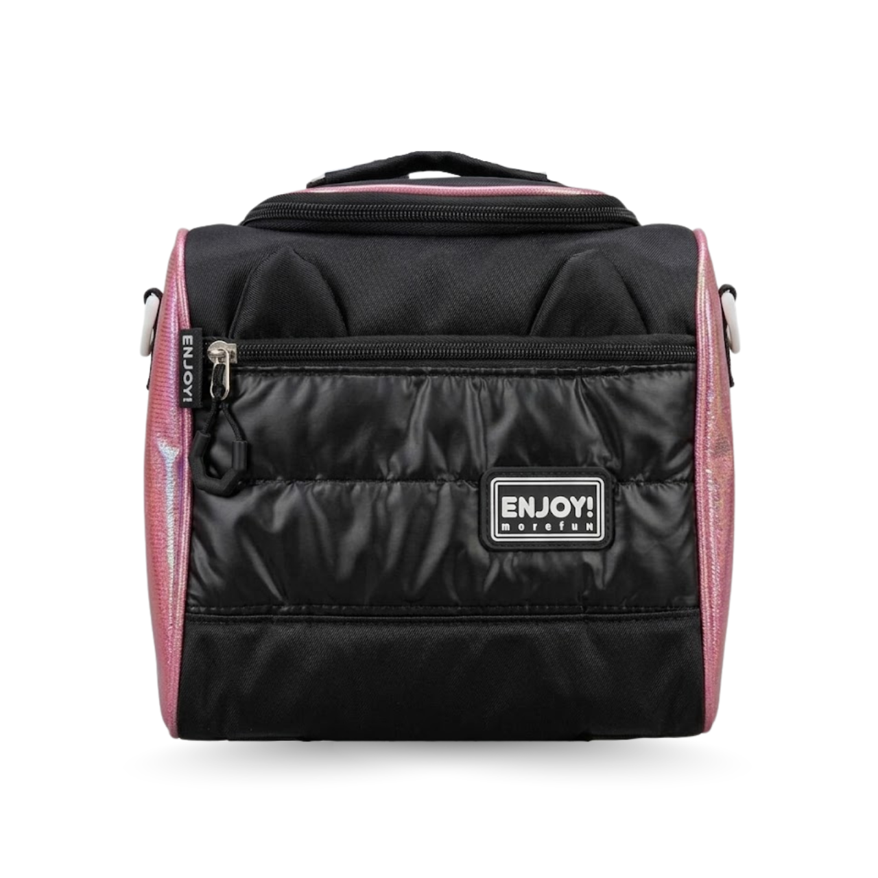 Kit Mochila de Costas Enjoy Preta com Lancheira Térmica