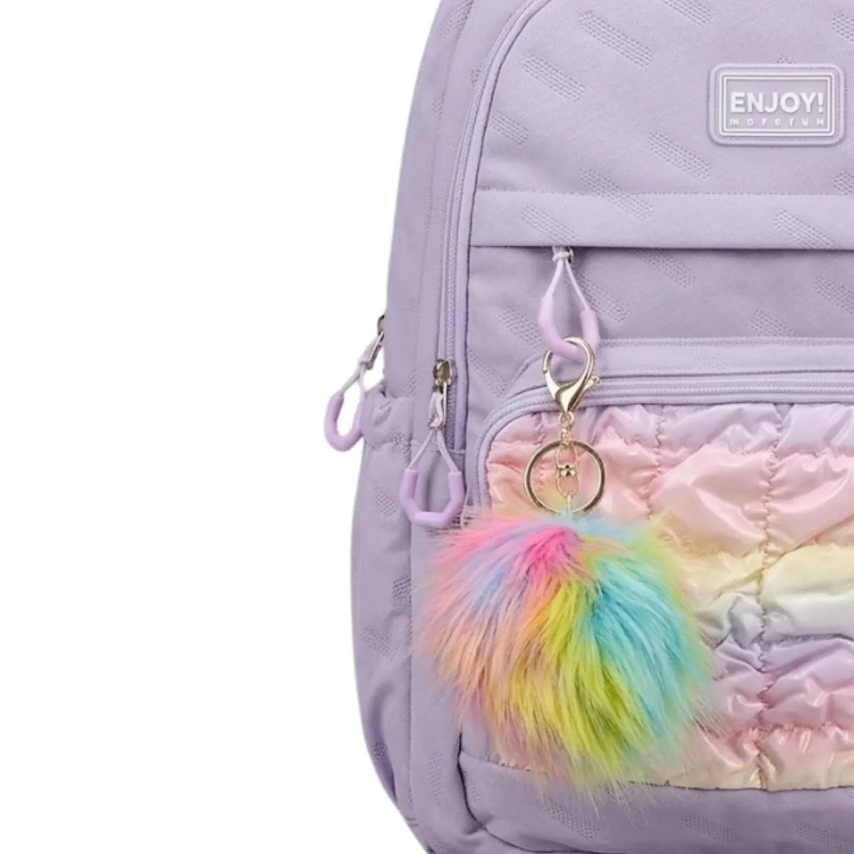 Kit Mochila de Costas Enjoy Lavanda com Lancheira Térmica