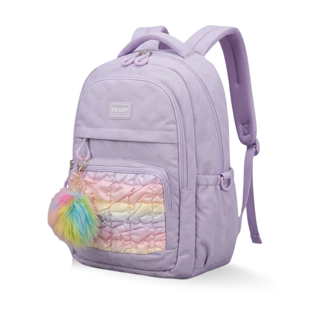 Kit Mochila de Costas Enjoy Lavanda com Lancheira Térmica