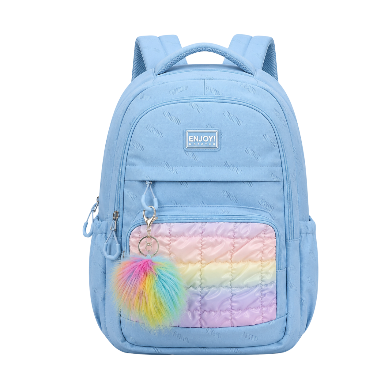 Kit Mochila de Costas Enjoy Azul com Lancheira Térmica