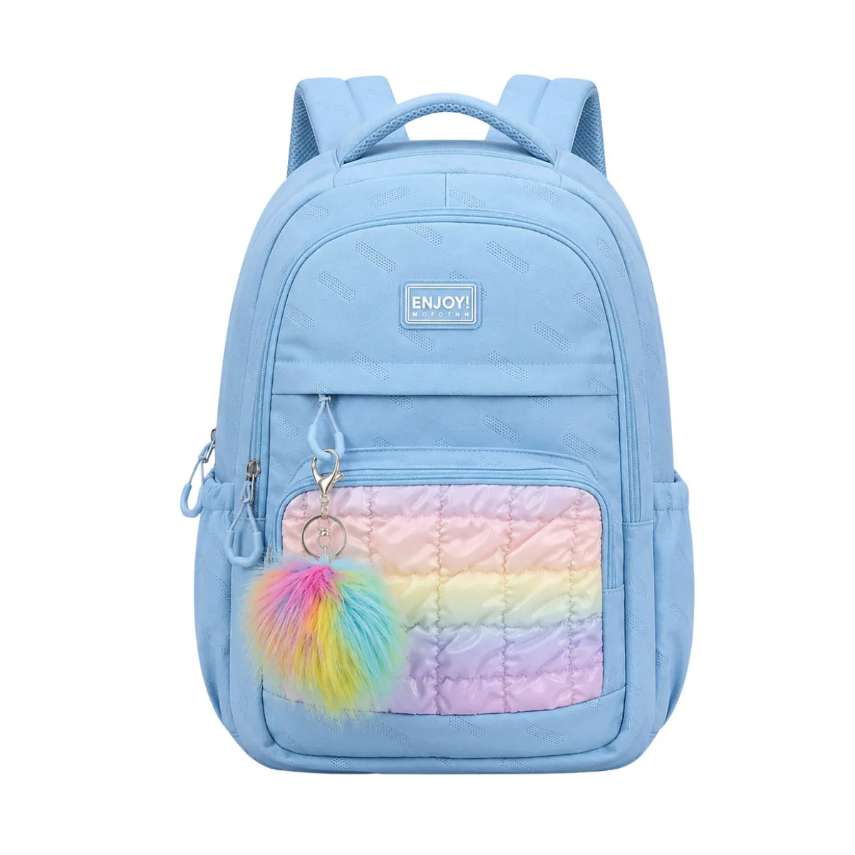 Kit Mochila de Costas Enjoy Azul com Lancheira Térmica