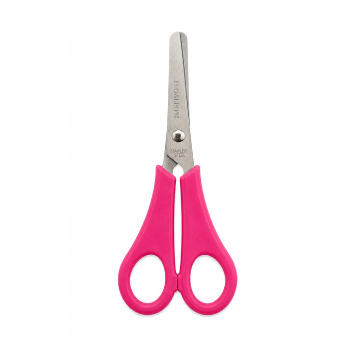 Tesoura Escolar Inox Plus Rosa Leo e Leo