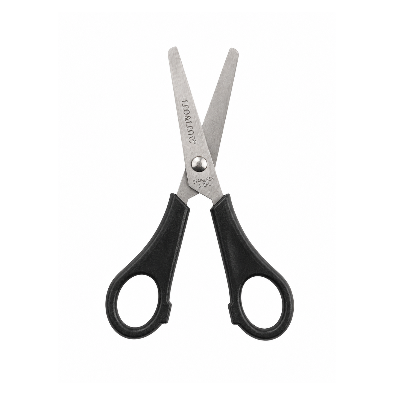 Tesoura Escolar Inox Preta Leo e Leo