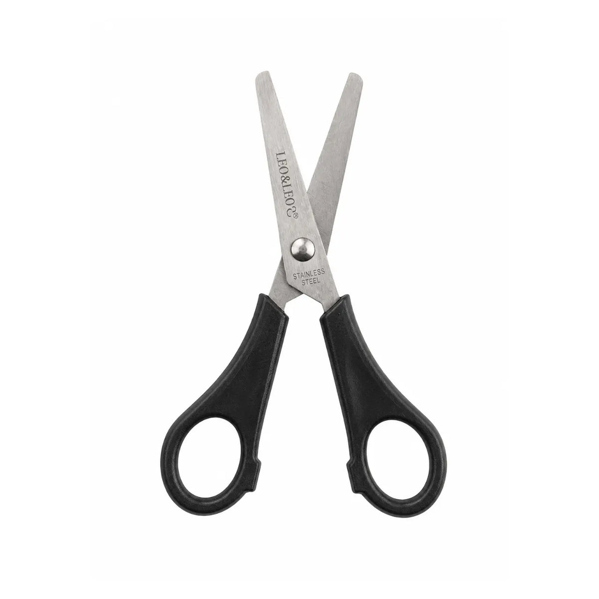 Tesoura Escolar Inox Preta Leo e Leo