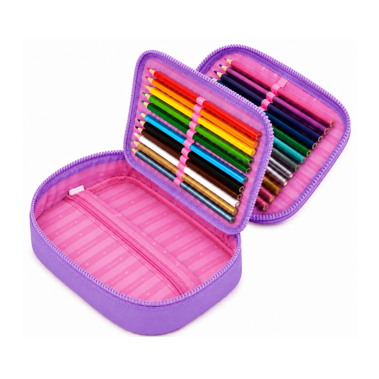 Estojo Box Roxo Com Detalhes Azul  Rebecca Bonbon Clio