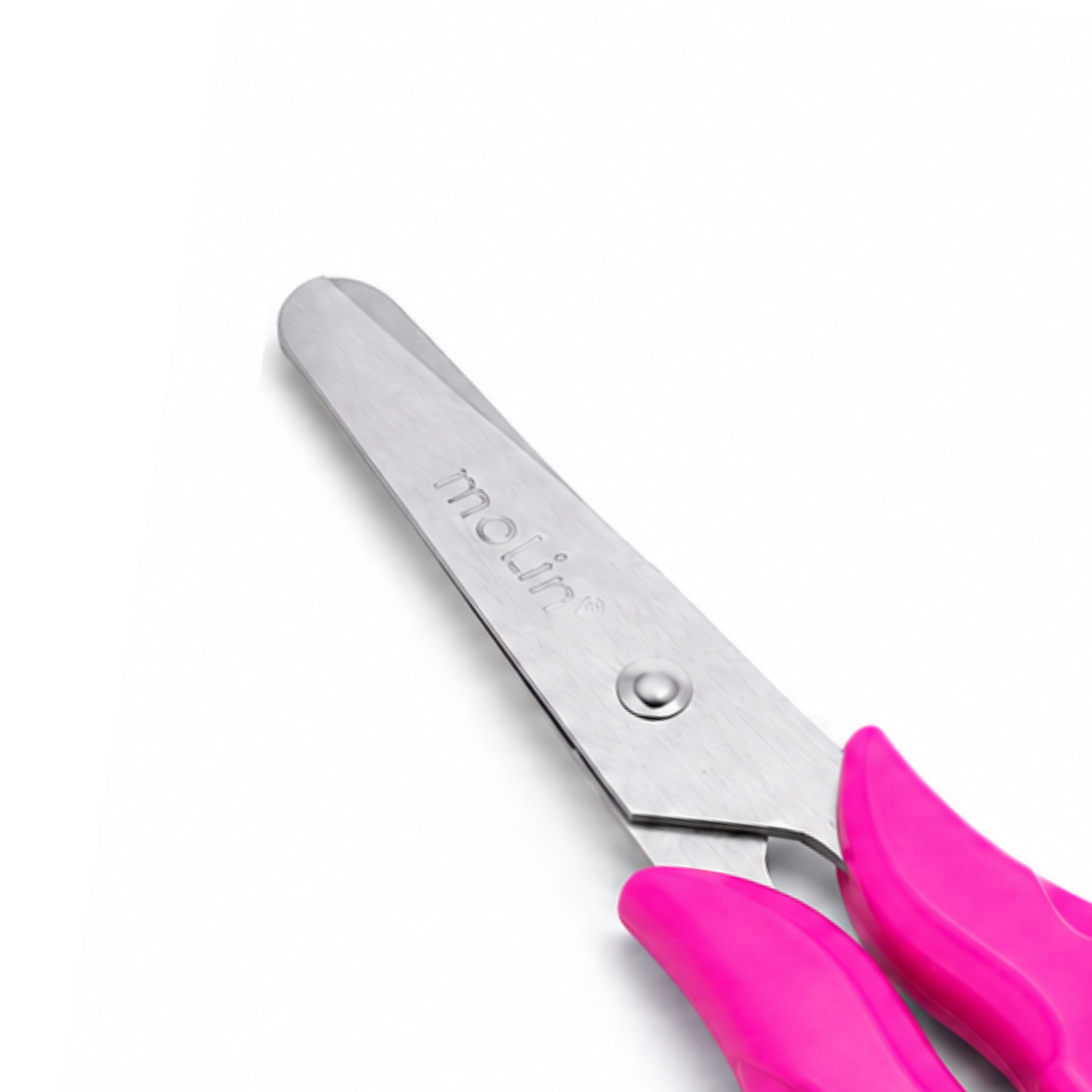 Tesoura Escolar Molin Rosa Fx Aço Inox