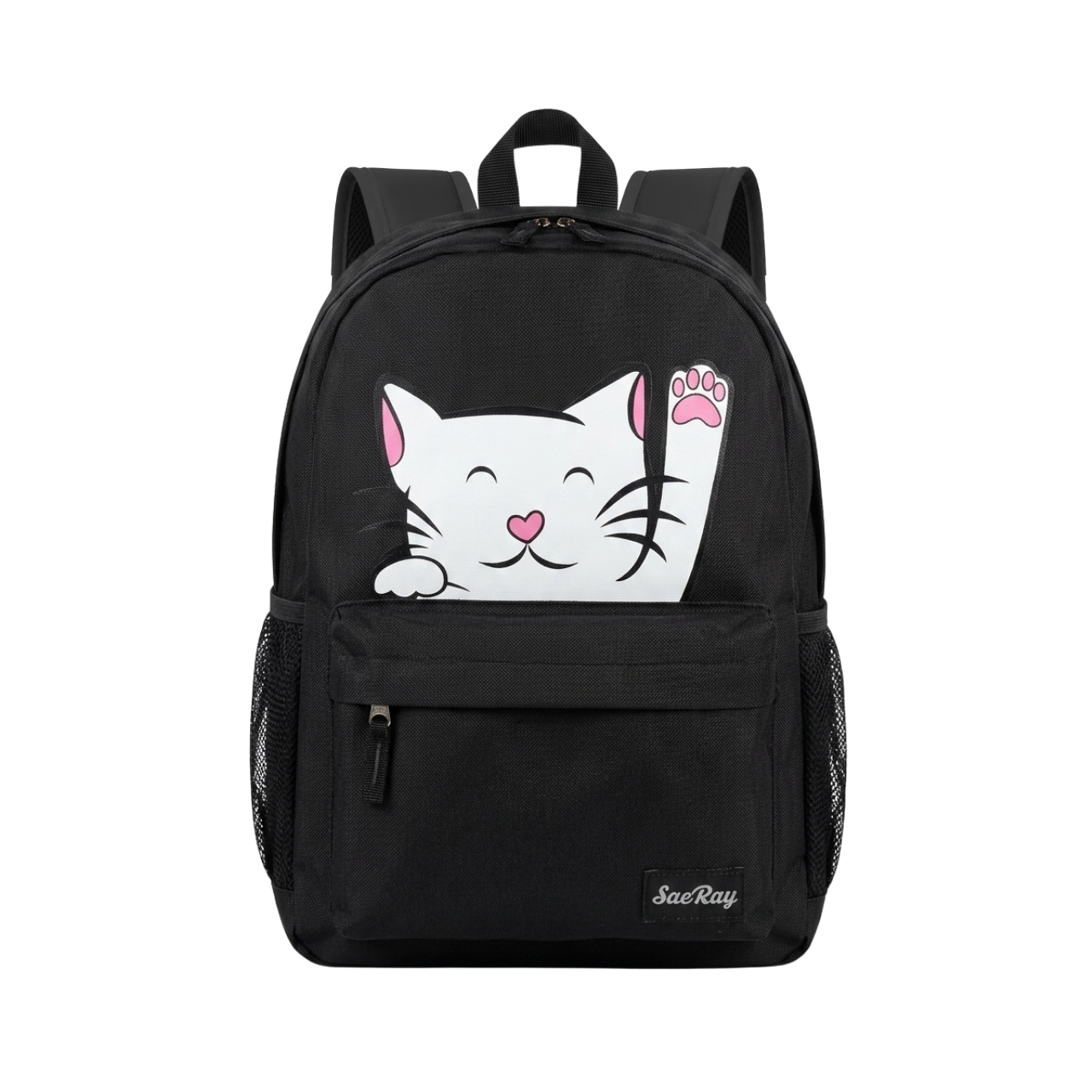 Mochila de Costas Baby Gatinha Sae Ray Preta