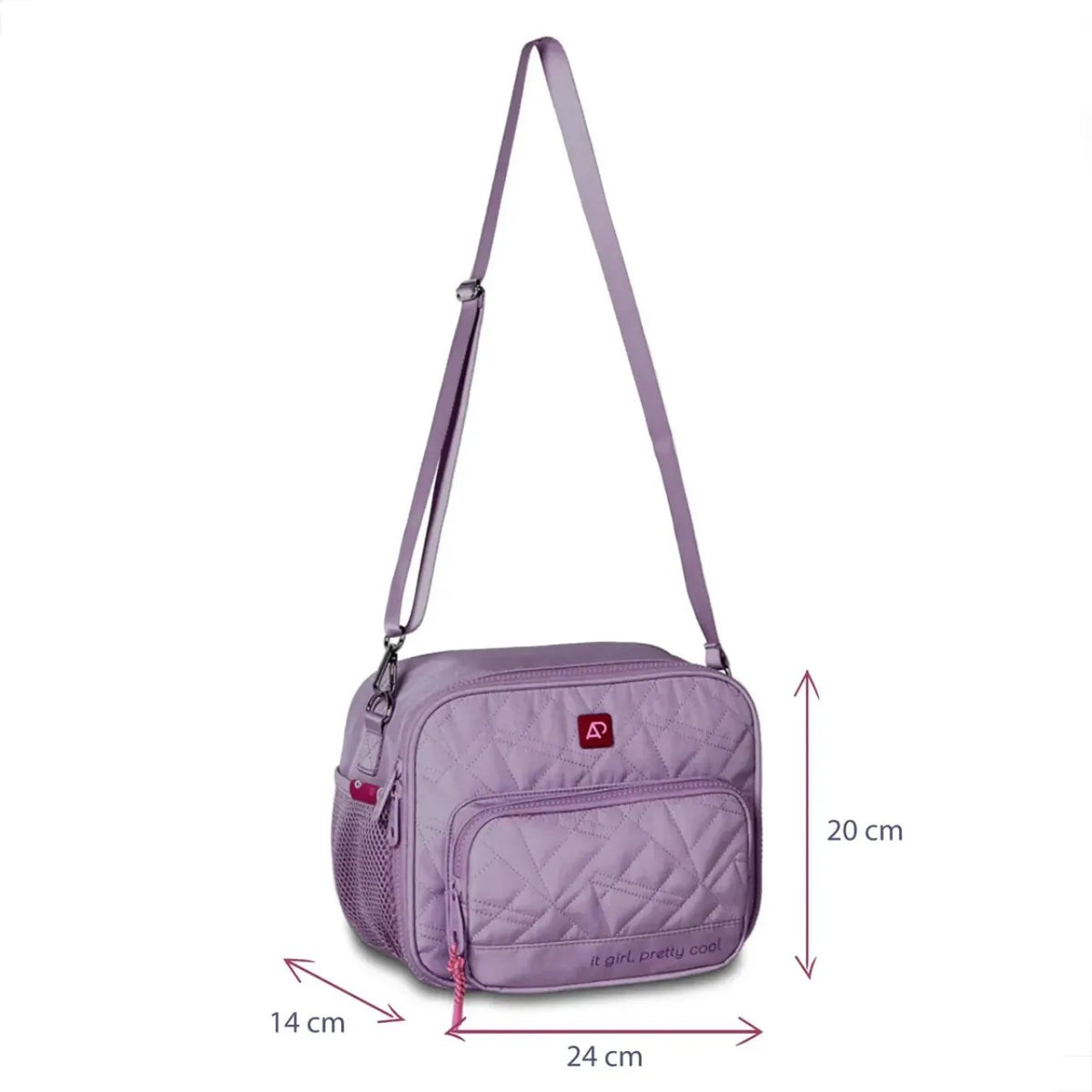 Kit Mochila De Rodas Juvenil Roxa Alice Palucci com Lancheira e Estojo Box