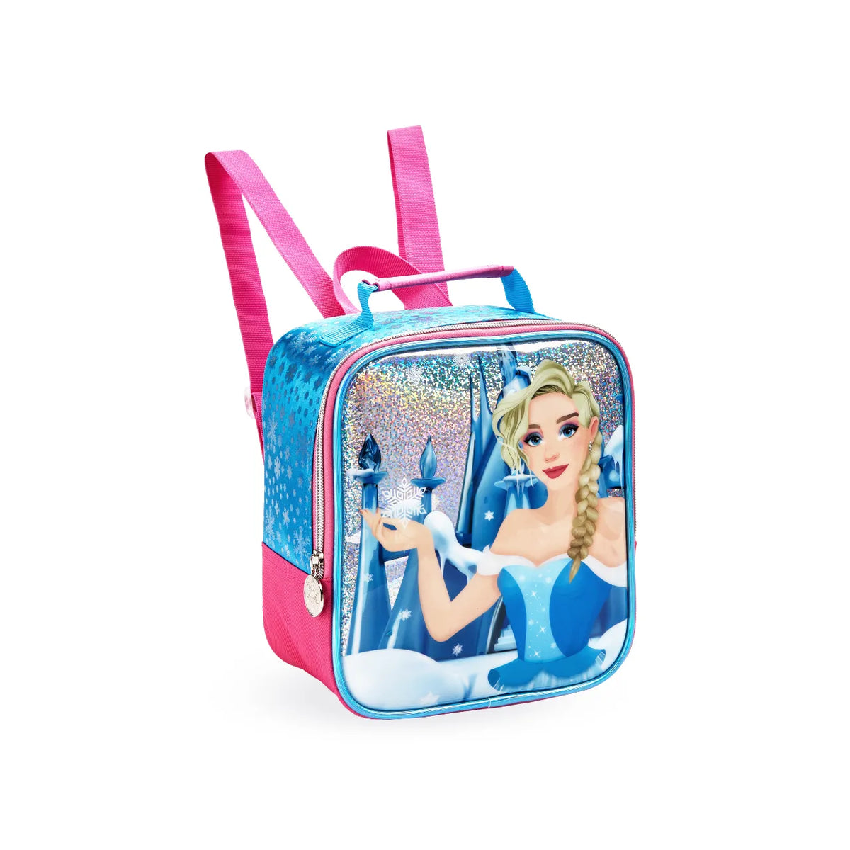 Kit Mochila de Rodas Princesa do Gelo com Lancheira e Estojo