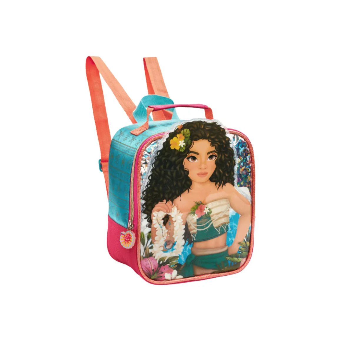 Kit Mochila de Rodas Moana Rosa com Lancheira e Estojo