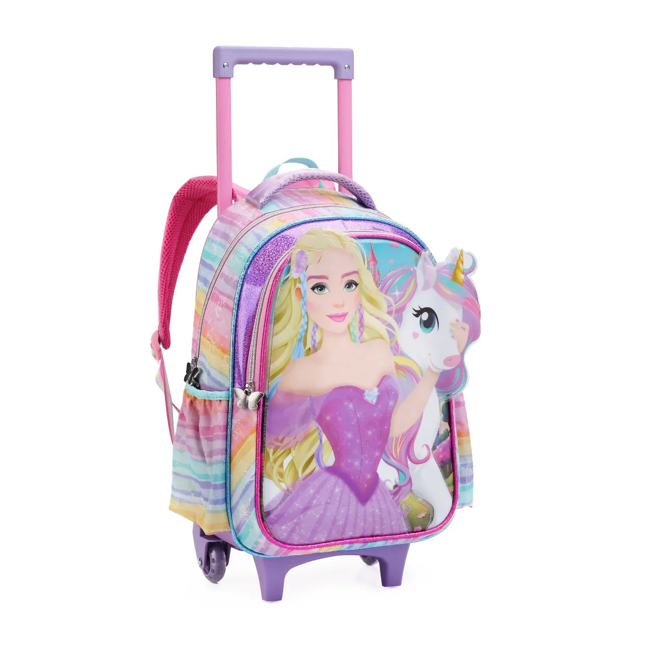 Kit Mochila de Rodas Unicorn Fairy com Lancheira e Estojo