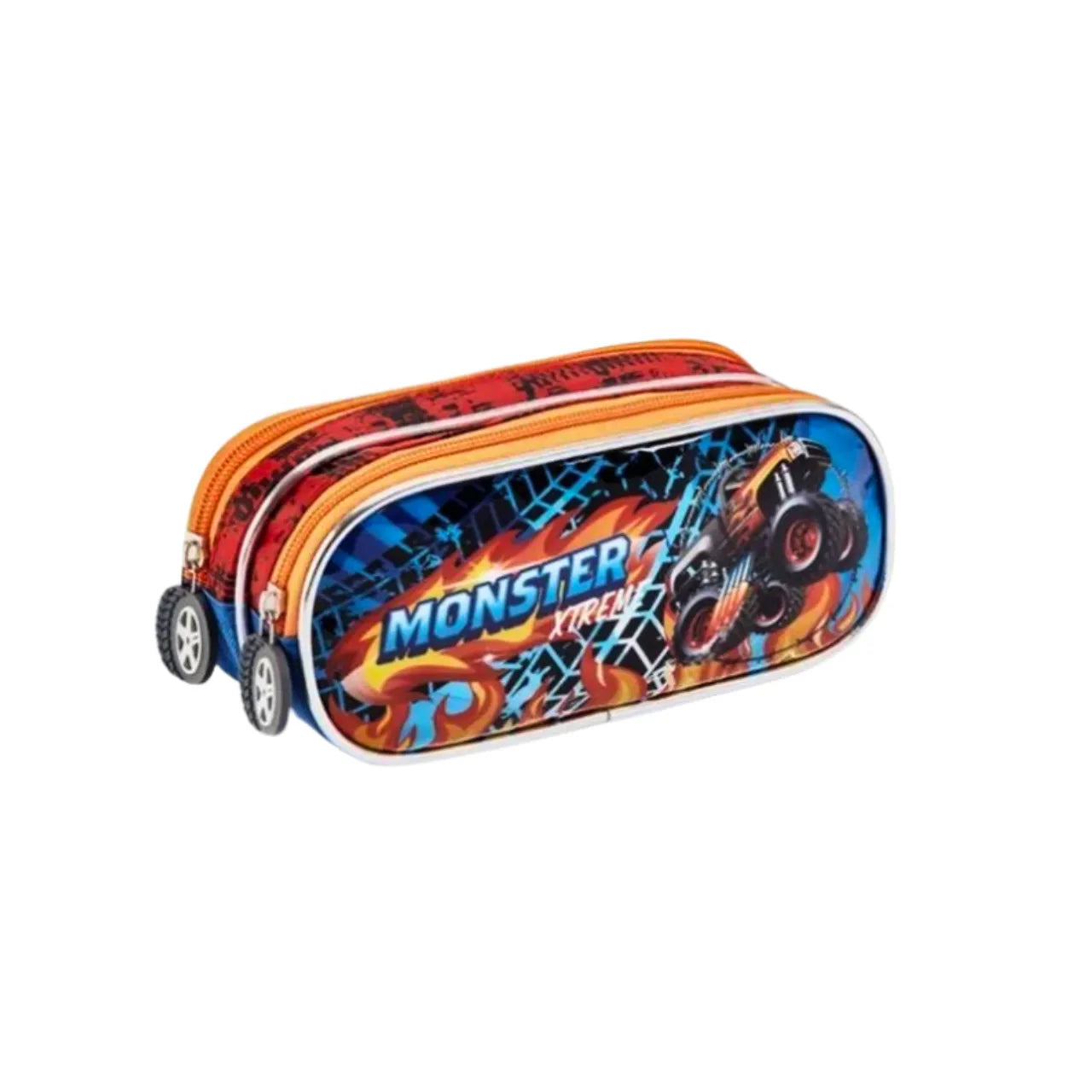 Kit Mochila de Rodas Monster Xtreme com Lancheira e Estojo