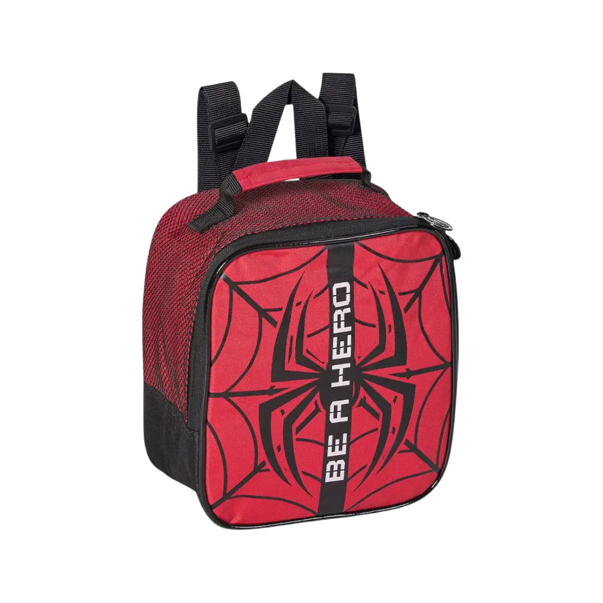 Kit Mochila de Rodas Aranha Vermelho com Lancheira e Estojo