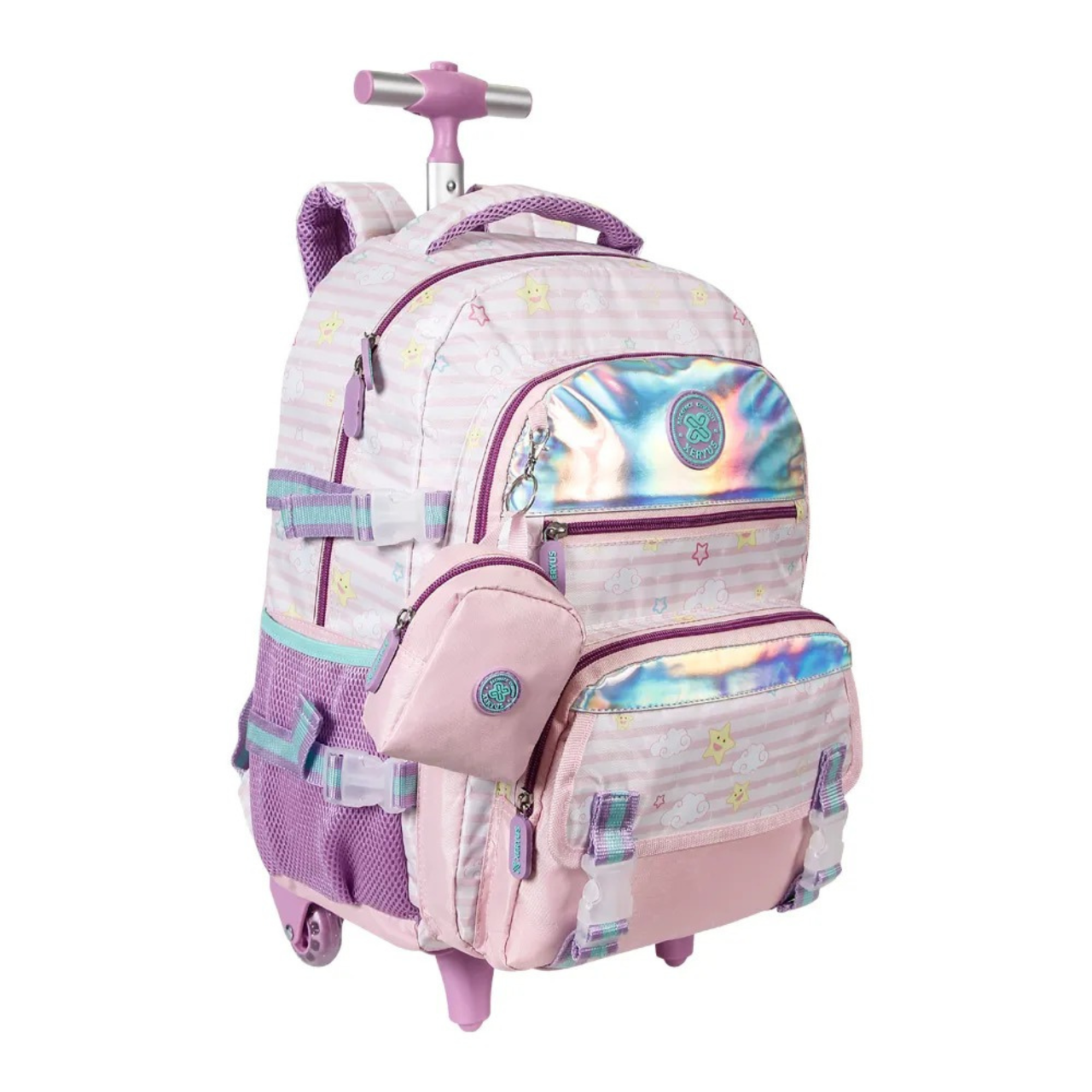 Kit Mochila de Rodas Petit com Lancheira e Estojo
