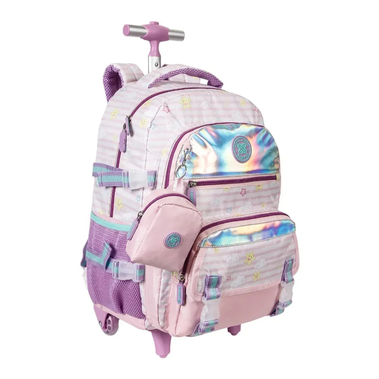 Kit Mochila de Rodas Petit com Lancheira e Estojo