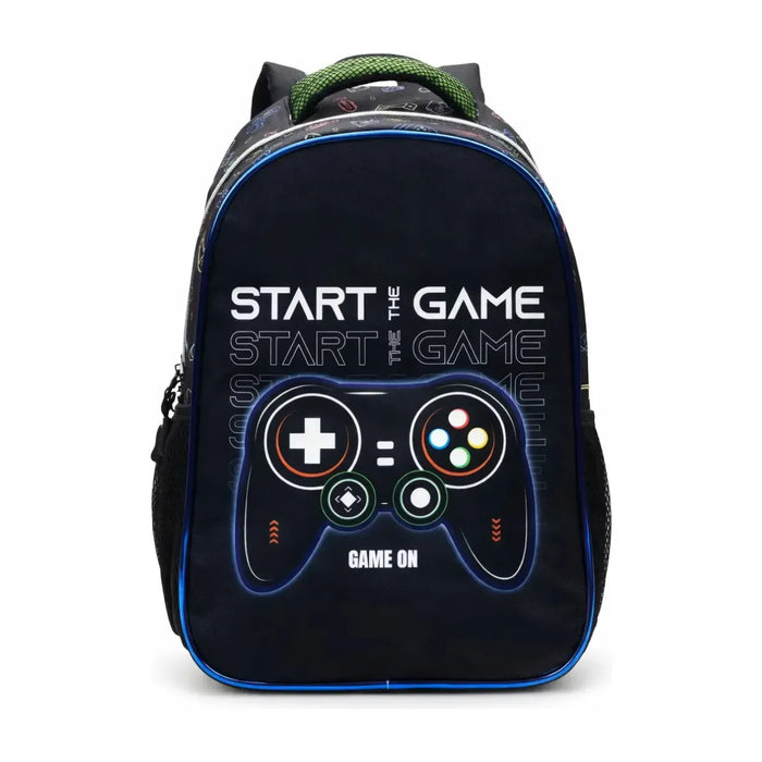 Mochila de Costas Start Game Preta Infantil Denlex