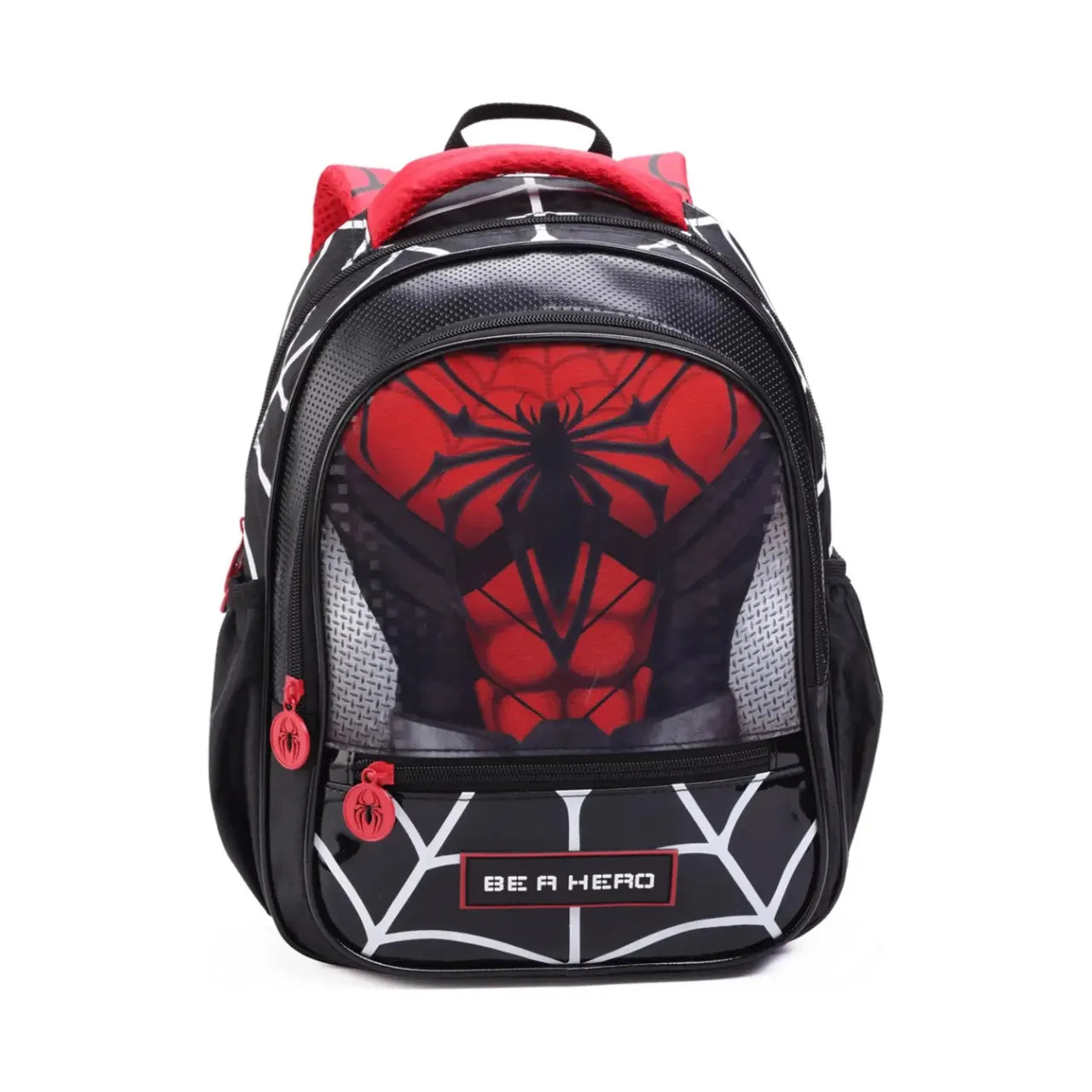 Mochila de Costas Spider Hero Preta Infantil Denlex