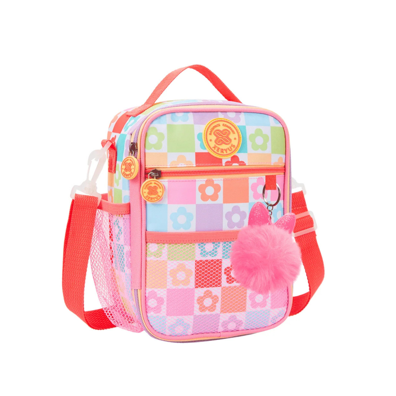 Kit Mochila de Rodinhas College Daisy com Lancheira e Estojo