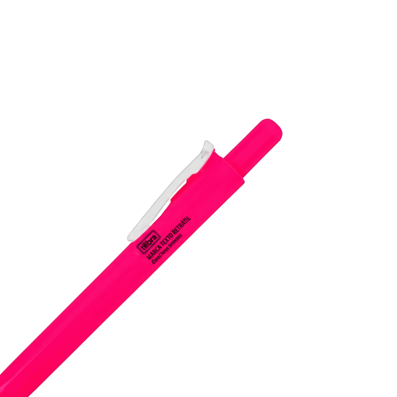 Marcador de Texto Retrátil Neon Rosa Tilibra