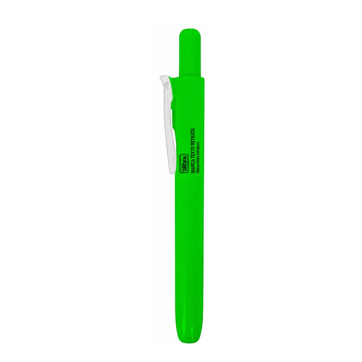 Marca Texto Retrátil Neon Verde Tilibra