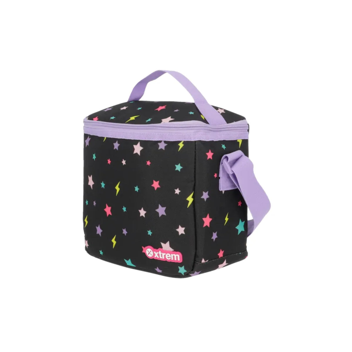 Kit Mochila de Rodas Gato Preto com Lancheira e Estojo