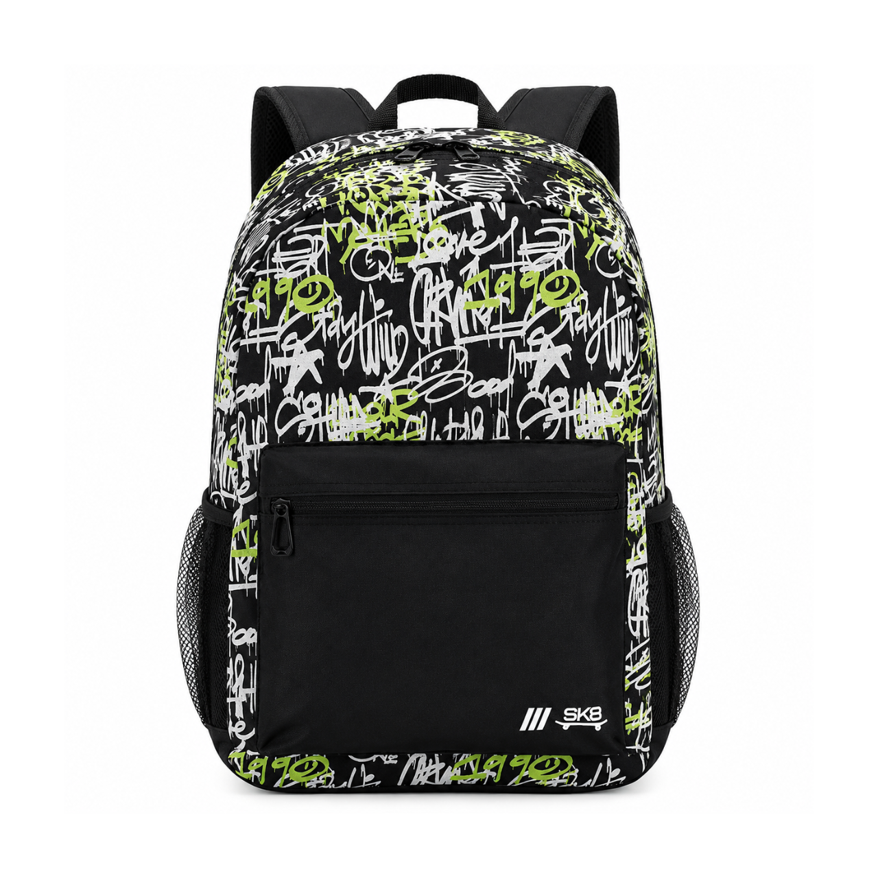 Mochila de Costas Skate Preta Juvenil Denlex