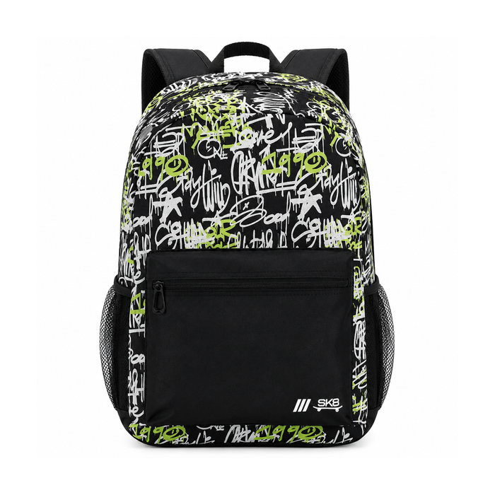 Mochila de Costas Skate Preta Juvenil Denlex