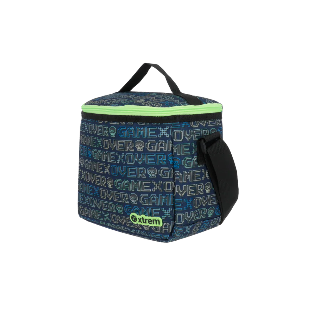 Kit Mochila de Rodas Game Azul com Lancheira e Estojo