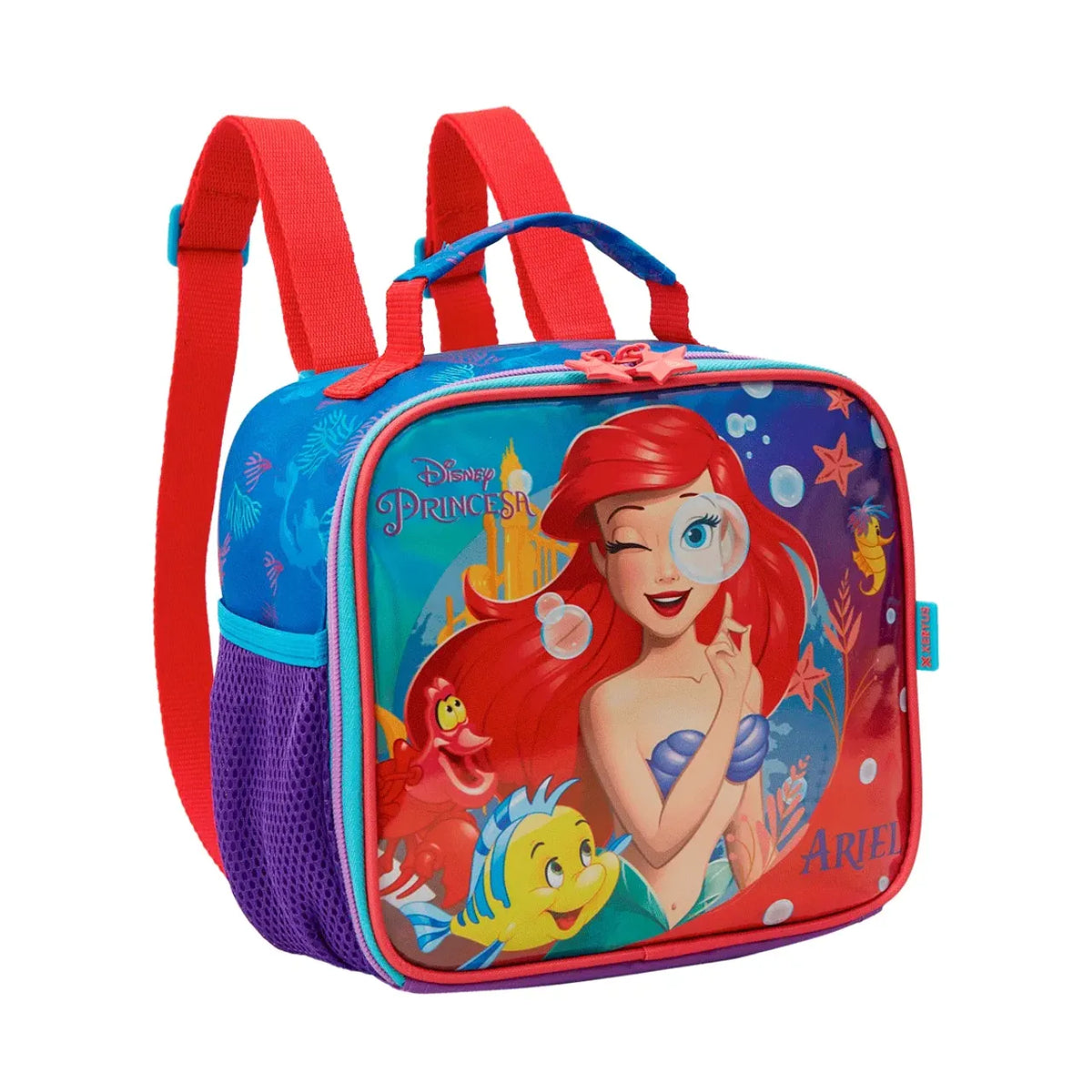 Kit Mochila de Rodas Ariel Azul com Lancheira e Estojo