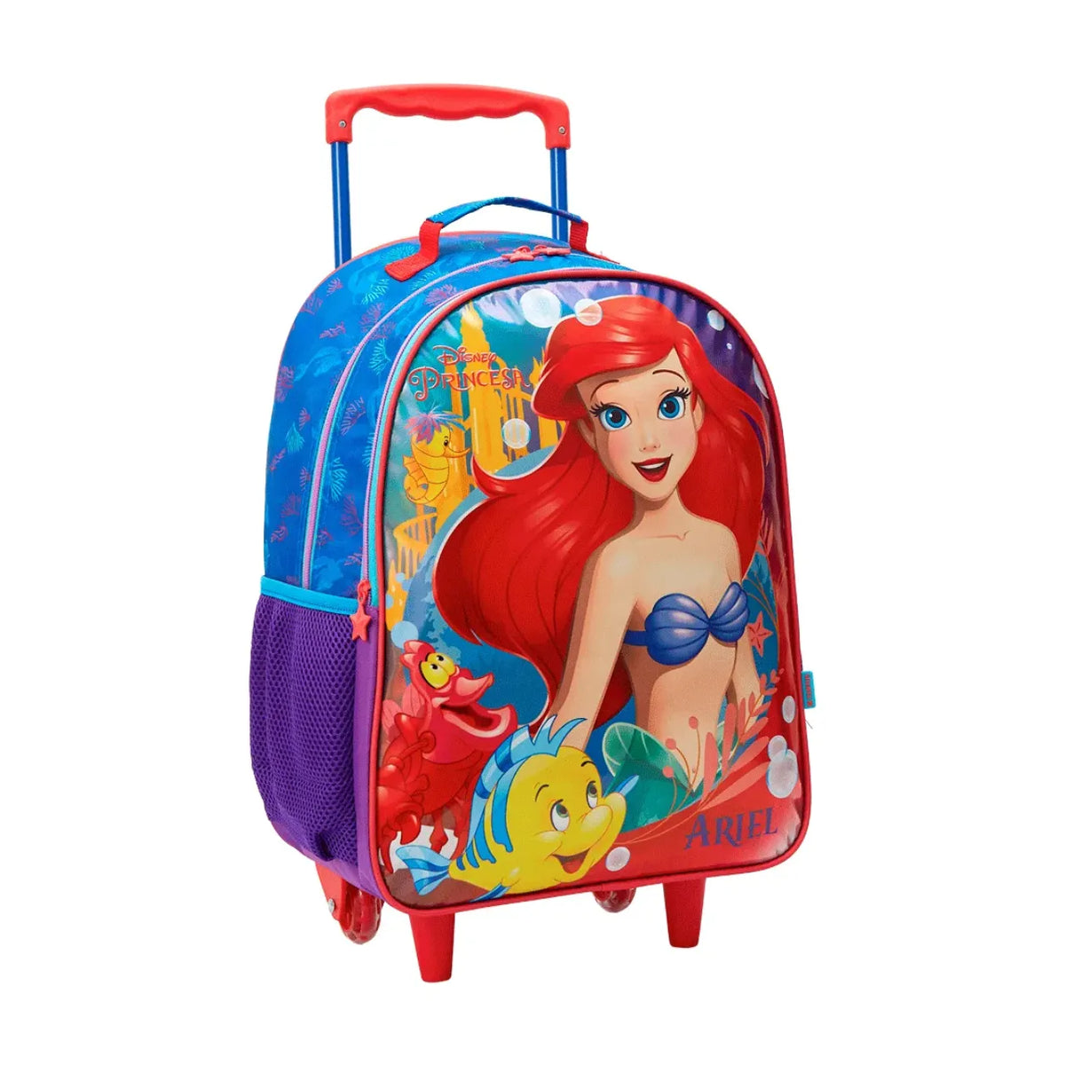 Kit Mochila de Rodas Ariel Azul com Lancheira e Estojo