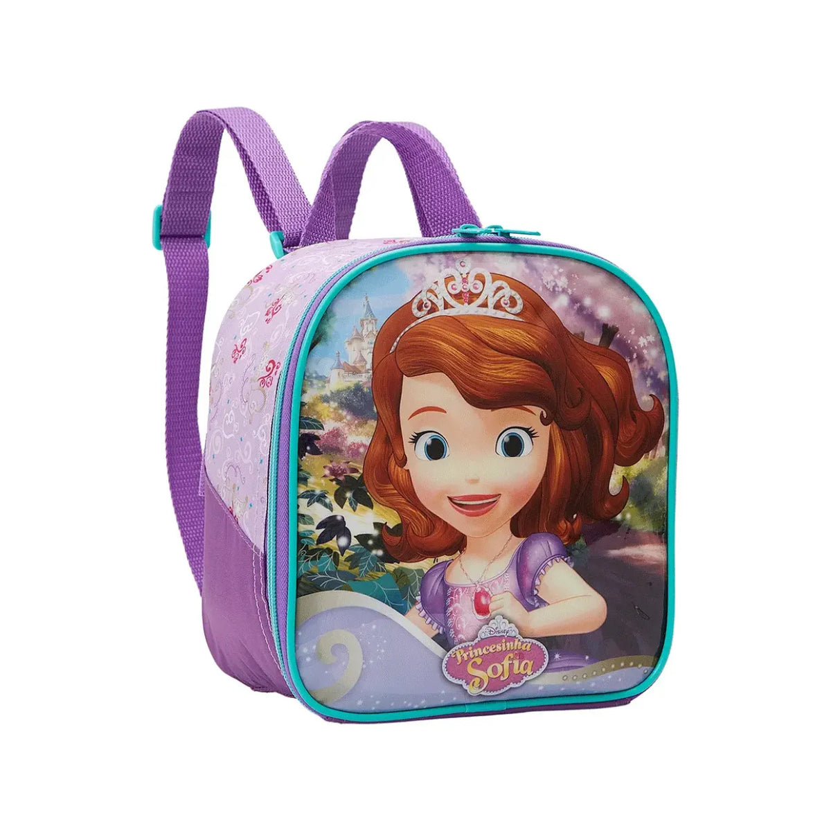 Kit Mochila de Rodas Princesinha Sofia com Lancheira e Estojo