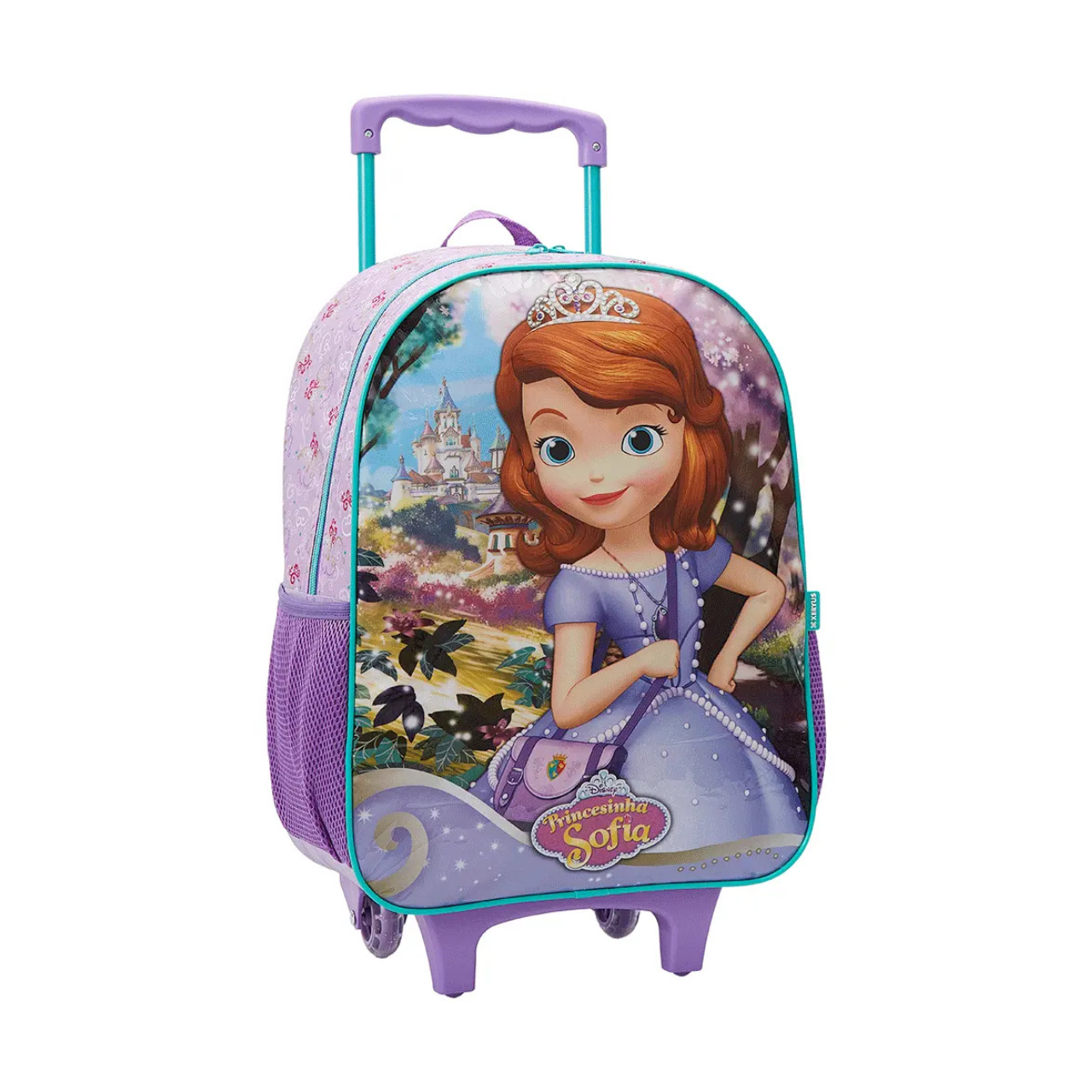 Kit Mochila de Rodas Princesinha Sofia com Lancheira e Estojo