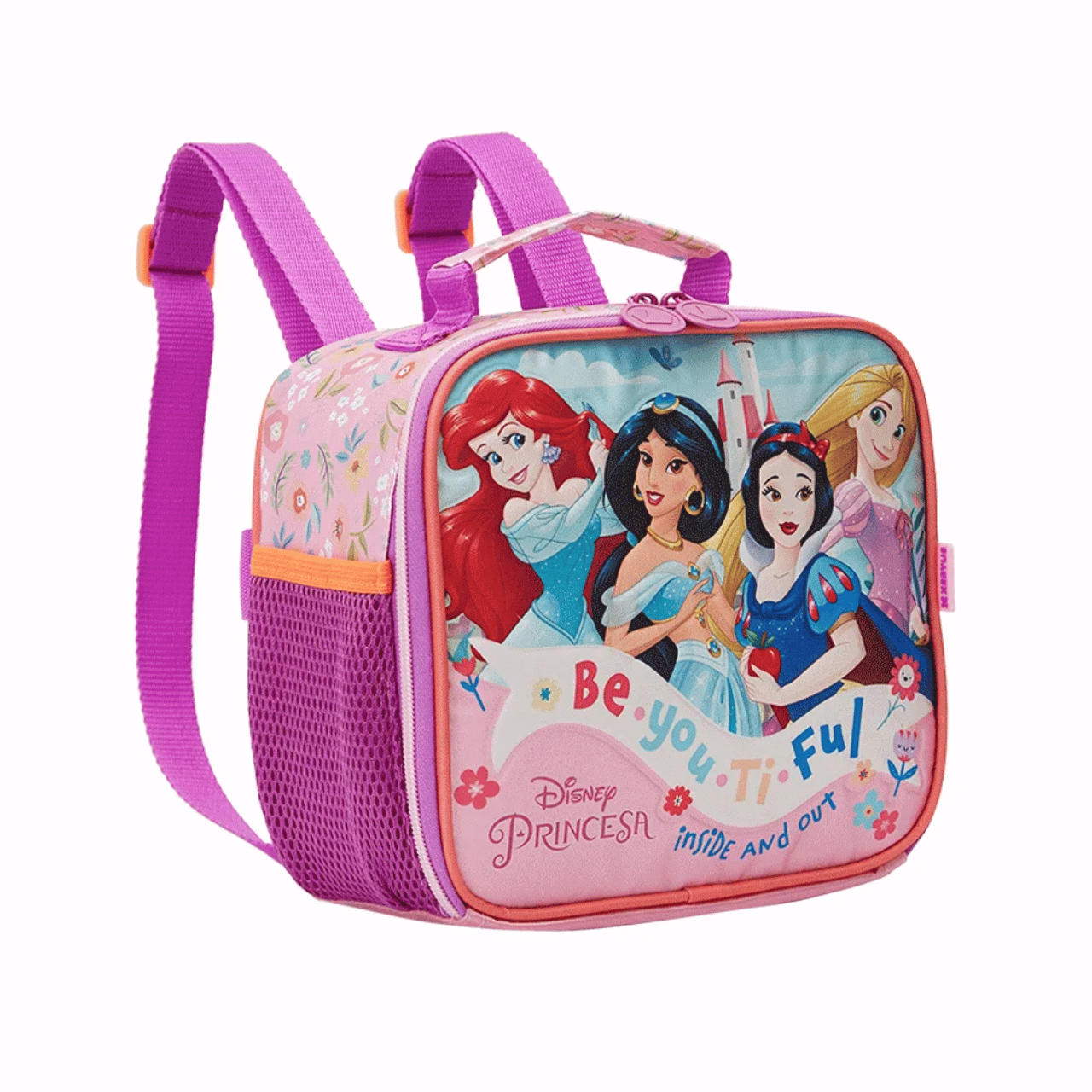 Kit Mochila de Rodas Princesas com Lancheira e Estojo