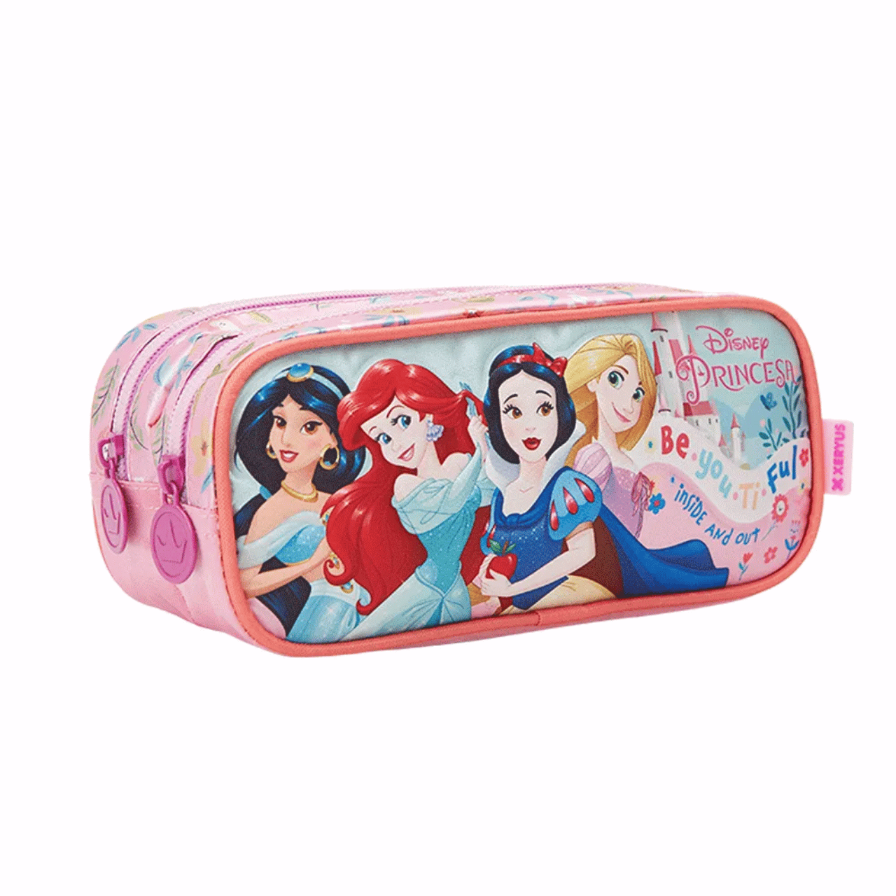 Kit Mochila de Rodas Princesas com Lancheira e Estojo