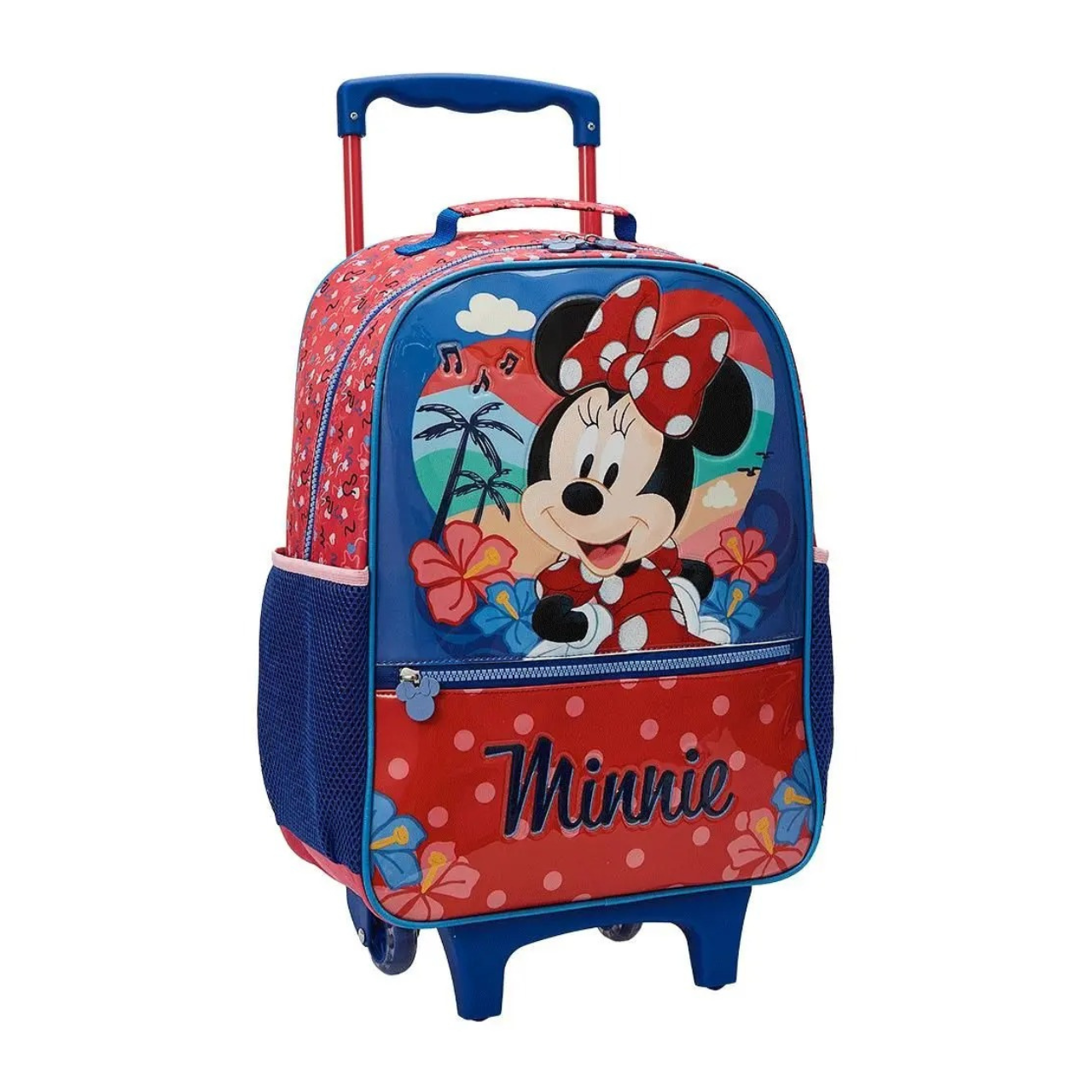 Kit Mochila de Rodas Minnie Azul com Lancheira e Estojo