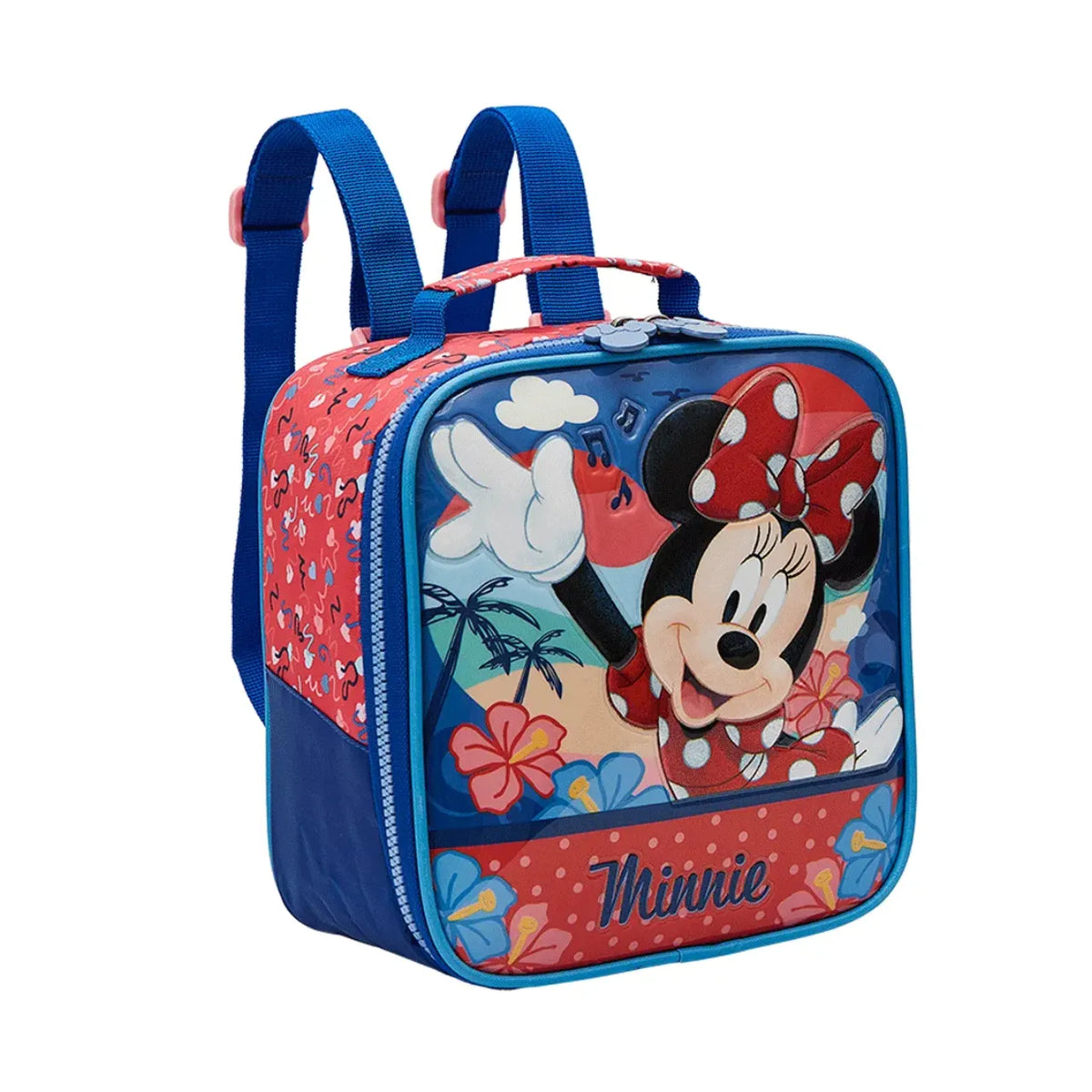 Kit Mochila de Rodas Minnie Azul com Lancheira e Estojo