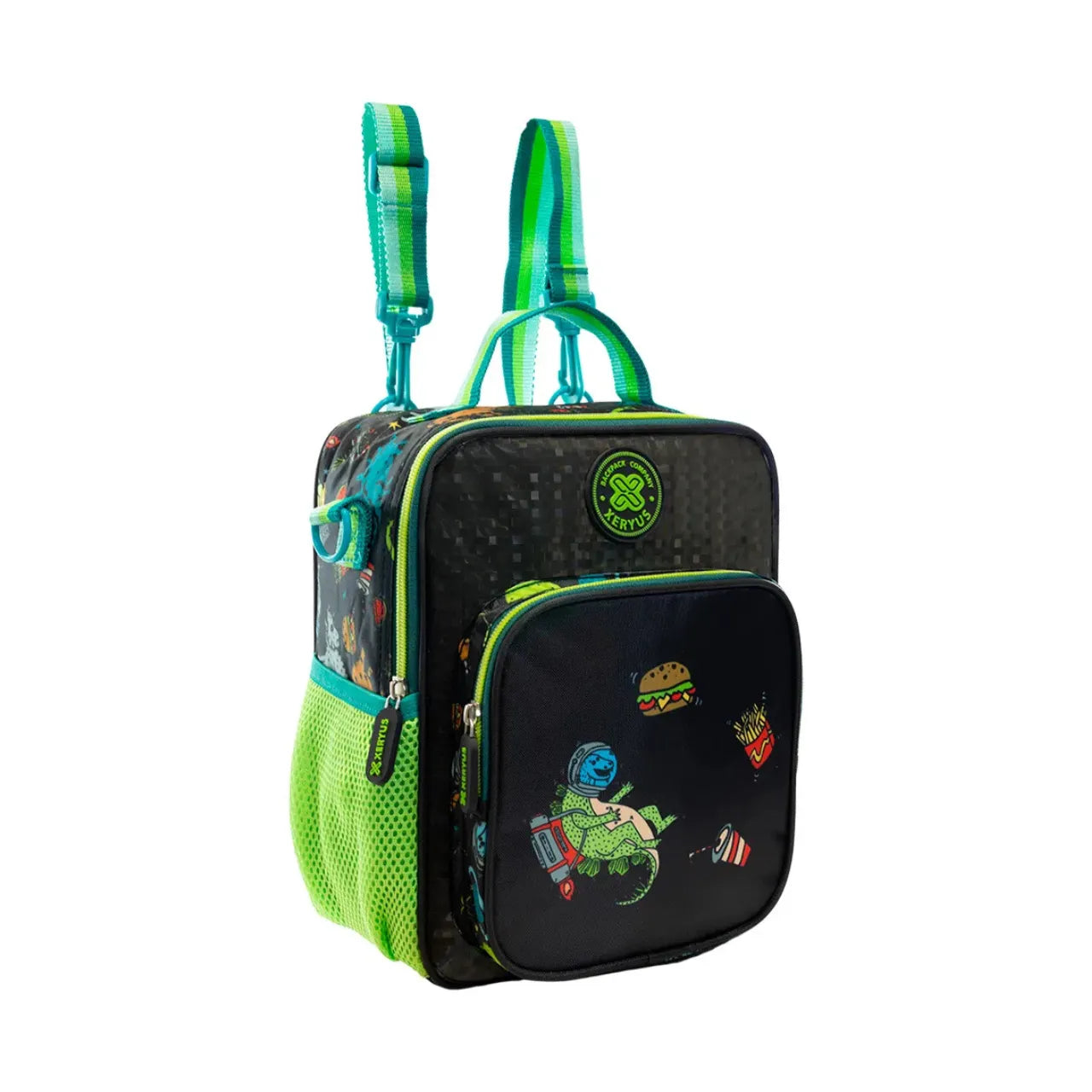 Kit Mochila de Rodas Petit Dino com Lancheira e Estojo