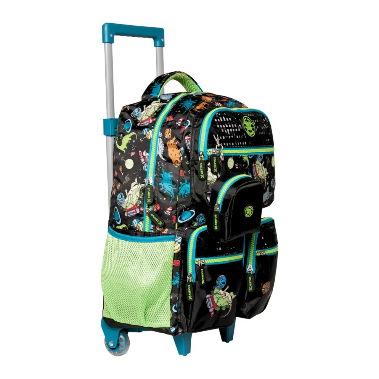 Kit Mochila de Rodas Petit Dino com Lancheira e Estojo