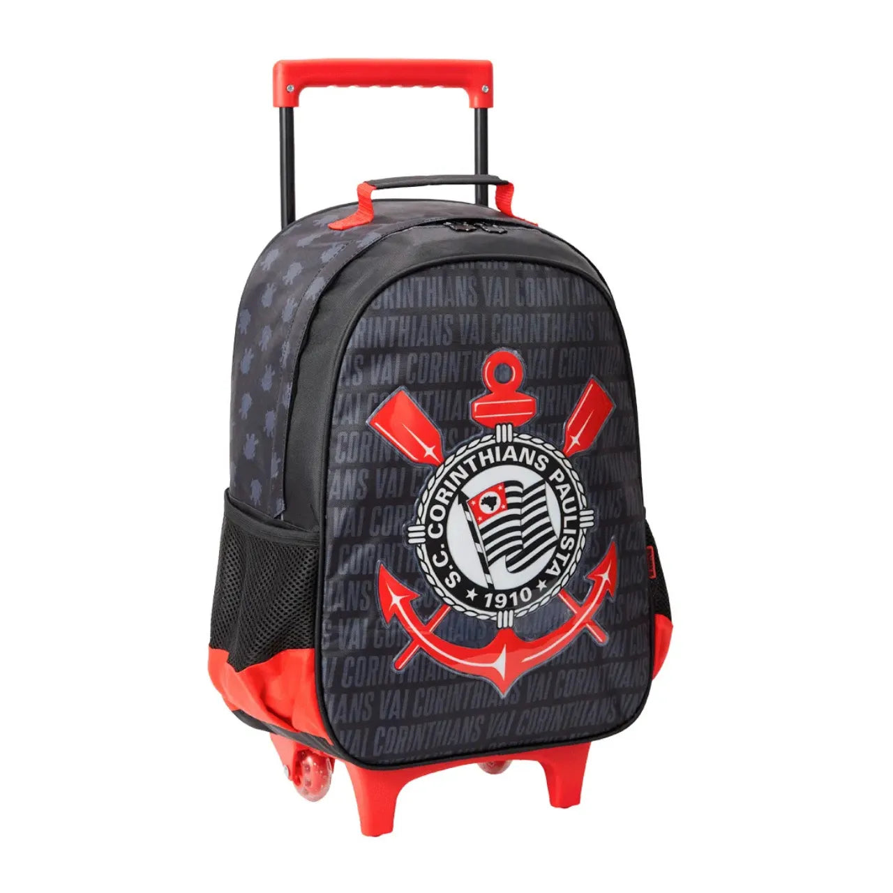 Kit Mochila de Rodas Corinthians com Lancheira e Estojo
