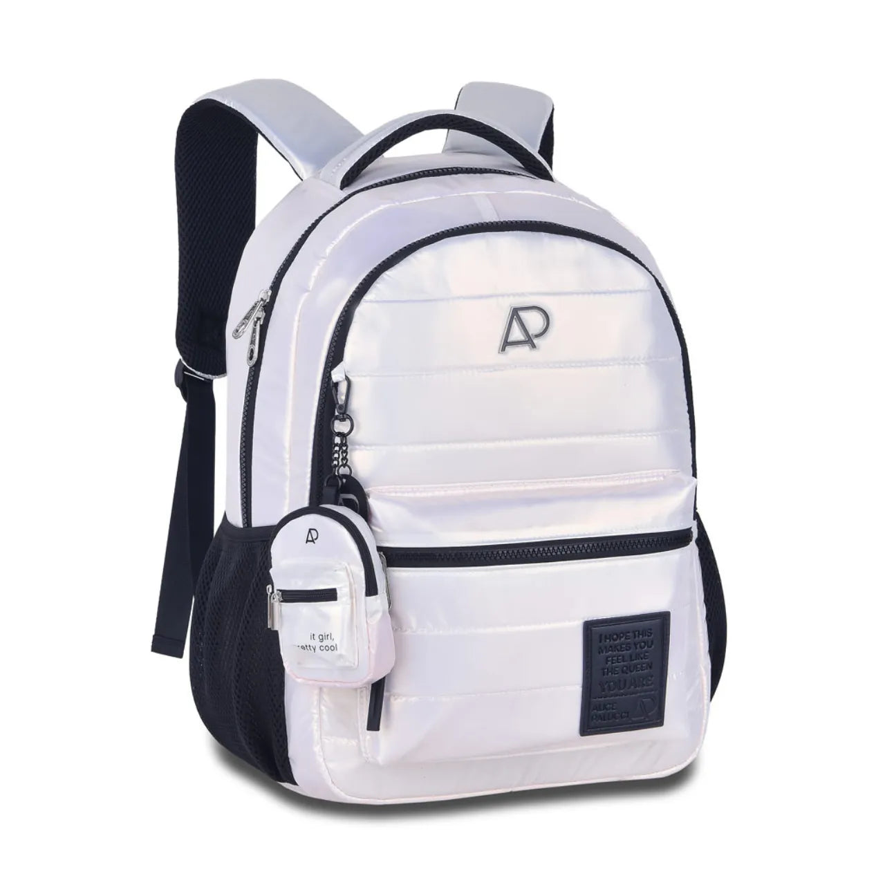 Mochila de Costas Branca Alice Palucci