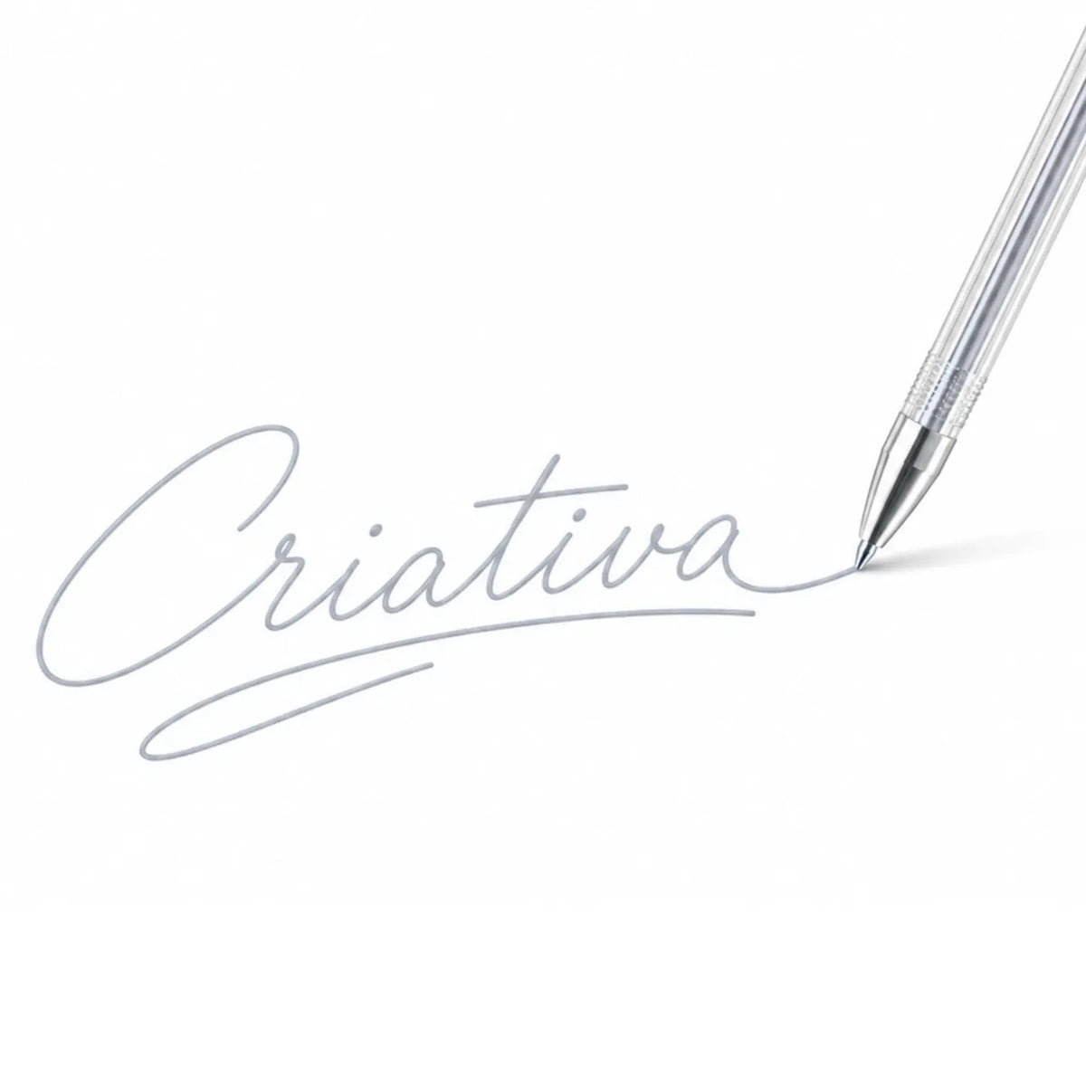 Caneta em Gel Prata 0.7mm Compactor