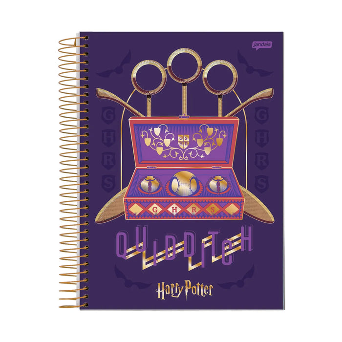 Caderno Universitário 15 Matérias Harry Potter Roxo Jandaia