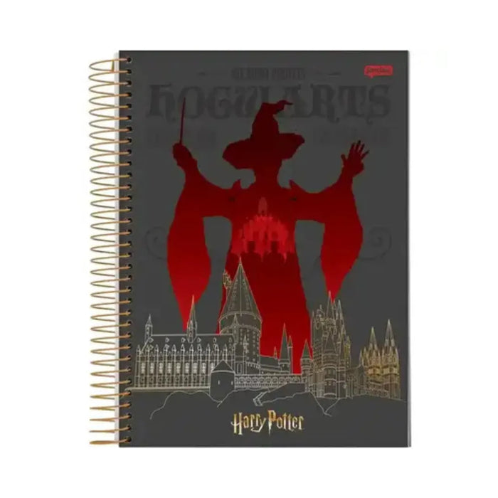 Caderno Universitário 15 Matérias Harry Potter Preto Jandaia
